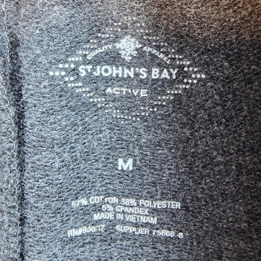 St Johns Bay Active Womens Medium Gray Heather Straight Leg Yoga Pants Pockets - Picture 3 of 9